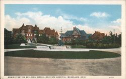 Administration Building, Massillon State Hospital Postcard