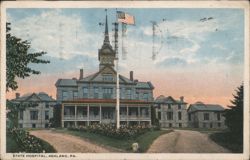 State Hospital, Ashland, PA Postcard