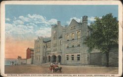 Missouri State Penitentiary Hospital & Watch Tower Entrance Postcard