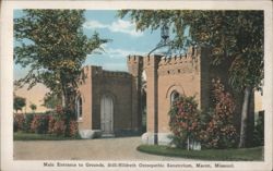 Main Entrance to Grounds, Still-Hildreth Osteopathic Sanatorium Postcard