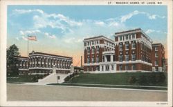Masonic Homes, St. Louis, MO Postcard
