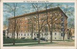 Mt. Sinai Hospital, Milwaukee, Wis. Postcard