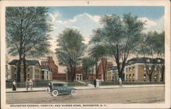 Rochester General Hospital and Nurses Home Postcard
