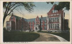 St. Luke's Hospital, Utica, NY Postcard