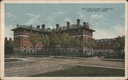 City and County Hospital, St. Paul, MN Postcard