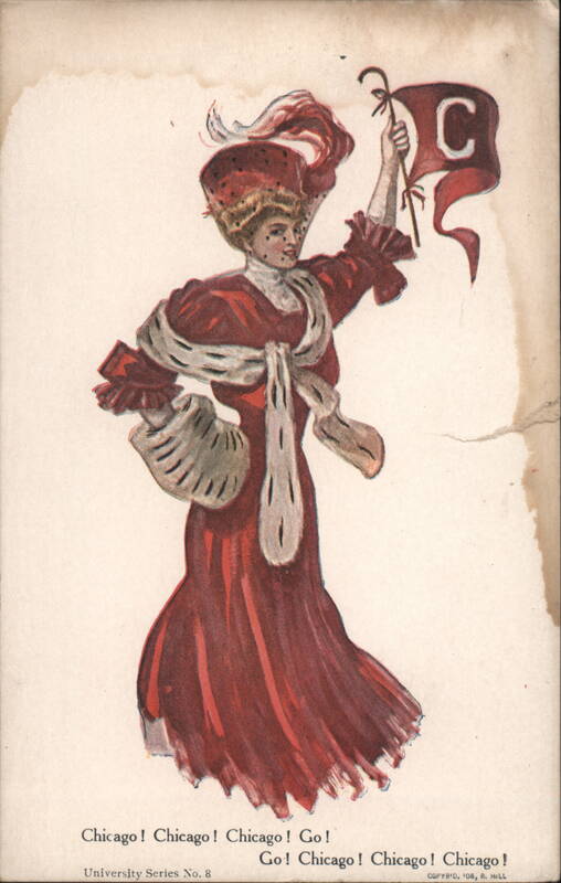 University Series No. 8, Woman with Chicago Pennant