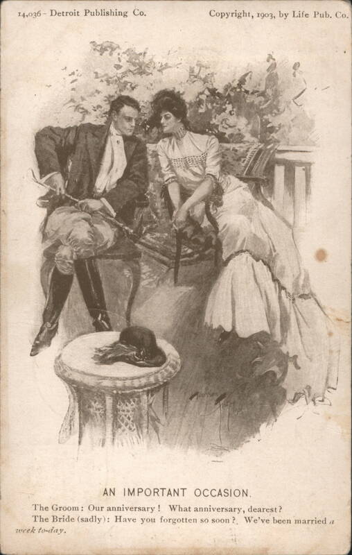 An Important Occasion, Newlywed Couple Anniversary Banter