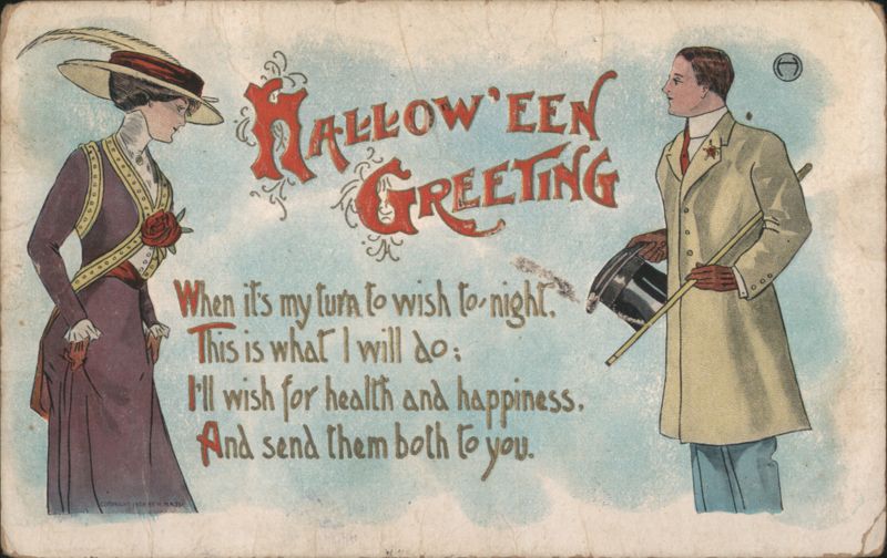 Halloween Greeting: Man and Woman