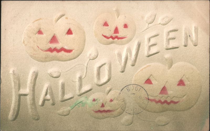 Embossed Halloween with Jack-O-Lanterns