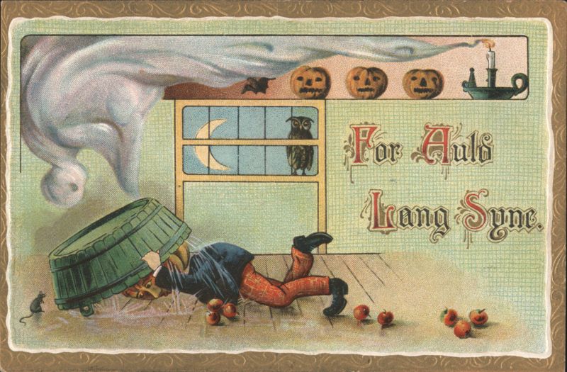 For Auld Lang Syne, Man Bobbing for Apples Halloween