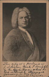 Portrait of J. Sebastian Bach Postcard