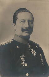 Kaiser Wilhelm II in Military Uniform Postcard