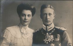 German Crown Prince Wilhelm & Crown Princess Cecilie, 1905 Postcard