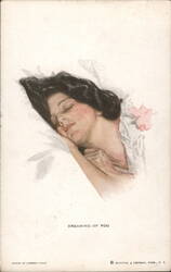 Dreaming of You - Sleeping Woman Postcard