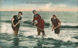 Wring Out, Wild Belles - Three Women in Surf Postcard