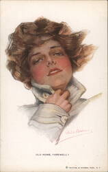 Old Home, Farewell! Portrait of a Woman Postcard