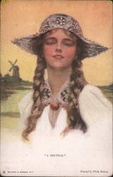 A Neutral - Woman in Dutch Attire by Philip Boileau Postcard