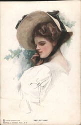 Reflections by Harrison Fisher, 1903 Postcard