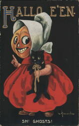 Hallo E'en. Sh! Ghosts! Postcard