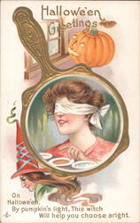 Halloween Greetings Postcard