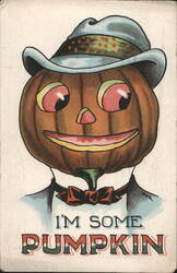 I'm Some Pumpkin, JOL with Hat Postcard