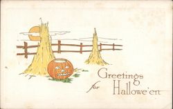 Greetings for Hallowe'en Postcard
