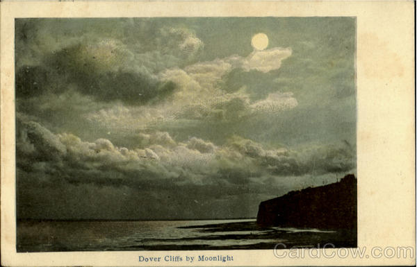 Dover Cliffs by Moonlight England
