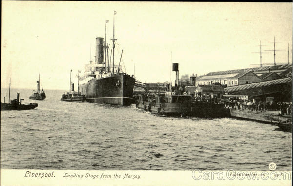 Liverpool.Landing Stage from the Mersey England