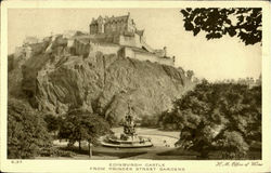 Edinburgh Castle From Princes Street Gardens Postcard
