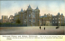 Holyrood Palace and Abbey Edinburgh, Scotland Postcard Postcard