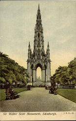 Sir Walter Scott Monument Postcard