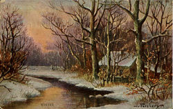 Winter England Postcard Postcard