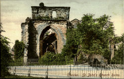 Chester. St.John's Church Ruins Postcard