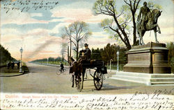 Gough Statue and City Car, Phoenix Park, Dublin Postcard
