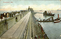 Jynemouth Pier England Postcard Postcard