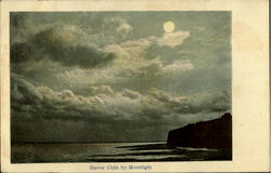 Dover Cliffs by Moonlight England Postcard Postcard