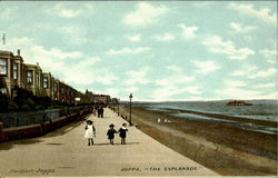 JOPPA,"THE ESPLANADE"., Flockhart England Postcard Postcard
