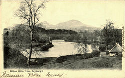 Eildon Hills from Dryburgh Postcard