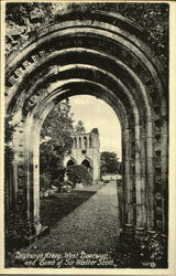 Dryburgh Abbey,West Doorway and Comb of Sir Walter Scott Postcard