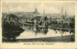 Recretion Park and Lake,Chesterfield Postcard