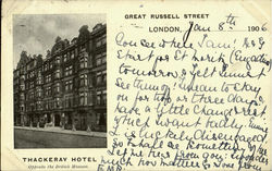THACKRAY HOTEL, Opposite the British Museum Postcard