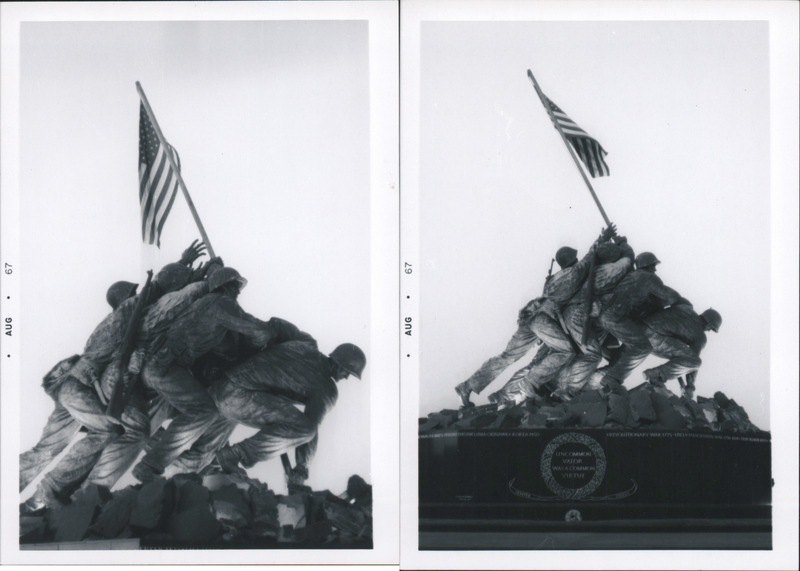 Two Snapshots: 1967 US Marine Corps War Memorial Iwo Jima Statue