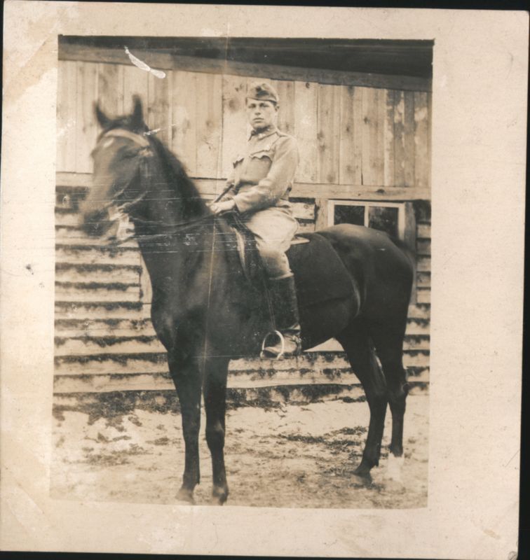 German Soldier on Horseback Mädy at Proviant-Amt 25