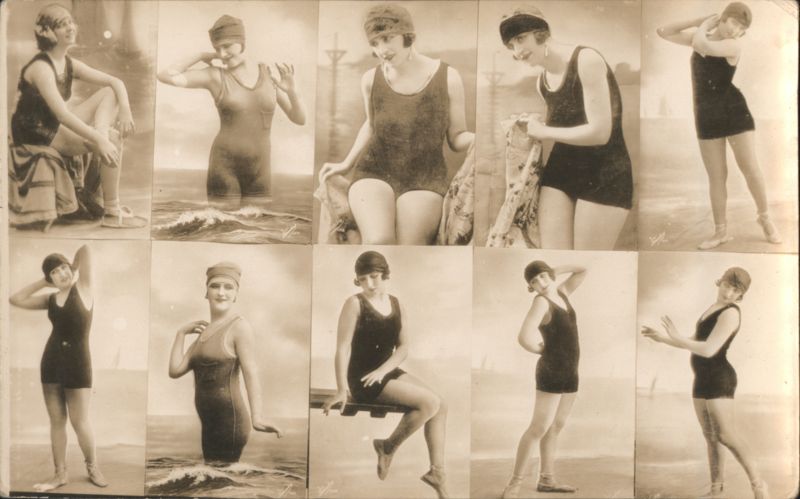 Composite of 8 Bathing Beauties, Jocelyne Series Swimwear