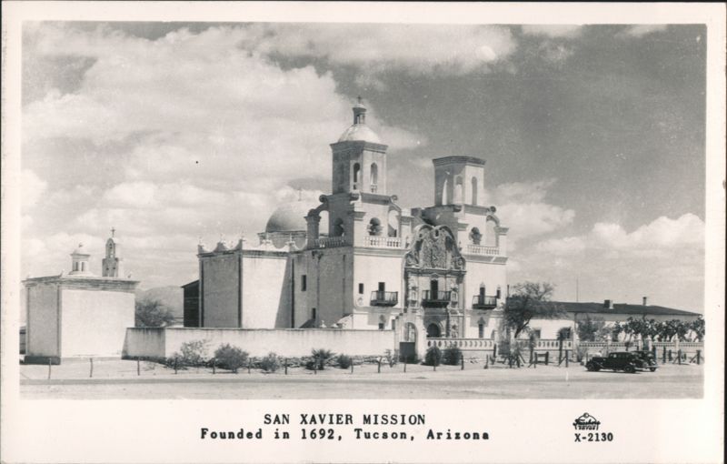 San Xavier Mission Church Exterior View Tucson Arizona