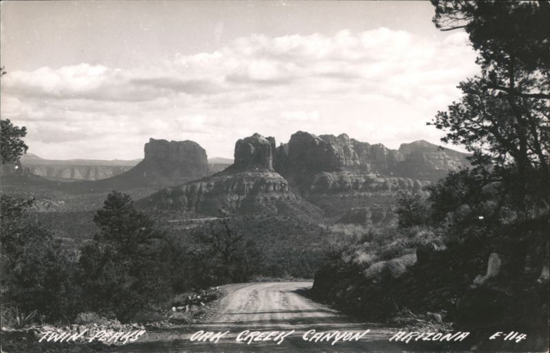 Twin Peaks Rock Formations Oak Creek Canyon Arizona Sedona