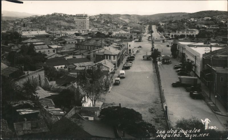 Elevated View of Los Dos Nogales Street Scene SO Mexico