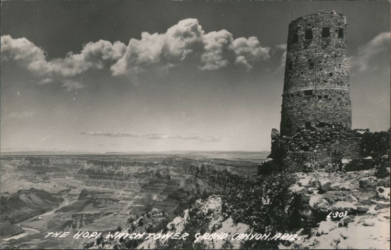 Hopi Watch Tower Overlooking Grand Canyon Landscape Grand Canyon National Park Arizona