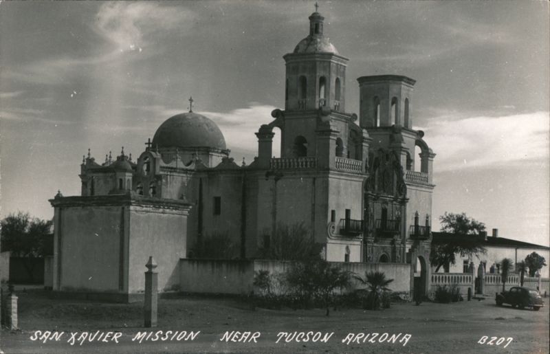 San Xavier Mission Church Exterior View Tucson Arizona