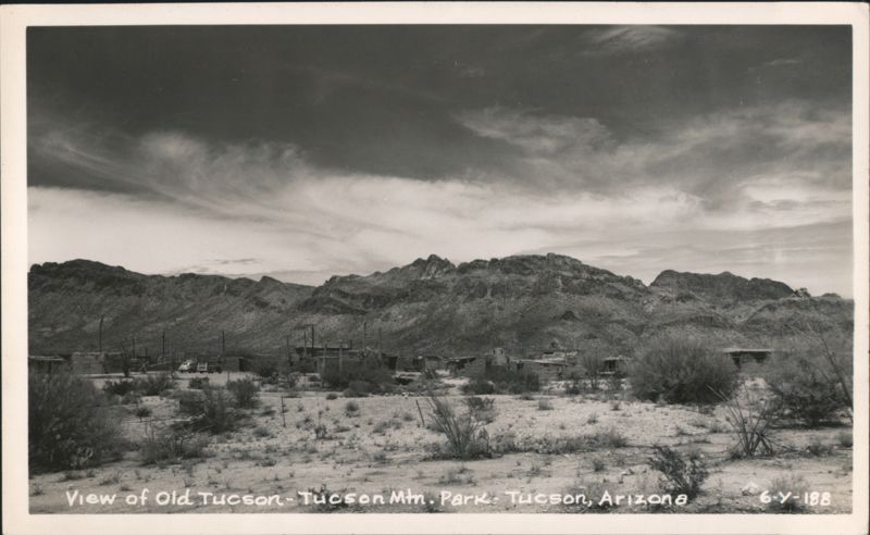 View of Old Tucson, Tucson Mountain Park, Desert Landscape Arizona